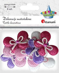 Titanum Decorative Bow for DIY Crafts White 8pcs 5x4cm