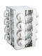 KING Hoff Inox Tabletop Rotating Spice Rack Gray 16pcs