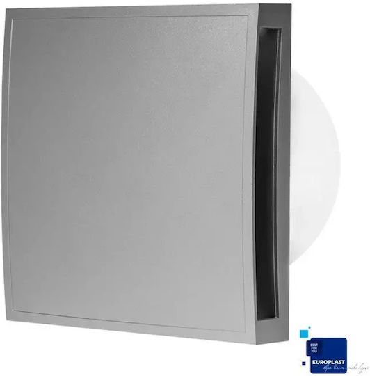 Europlast Wandmontage Lüfter für das Badezimmer 100mm Silber