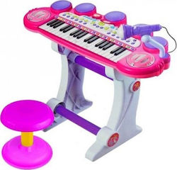 Lean Sport Organ Piano Microphone Chair Usb Ports Pink