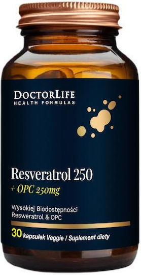 Arzt Leben Resveratrol Traubenkernextrakt 250mg Nahrungsergänzungsmittel 30 Kapseln