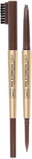 Wibo 3in1 Eyebrow Stylist Eyebrow Pencil Comb 1 Soft Brown