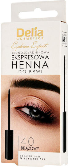Delia Augenbrauen-Experte Ein-Komponenten Express Augenbrauen Henna 4.0 Braun 6ml