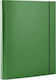 Office Products Folder with Rubber Band and Ears for Paper A4 Green
