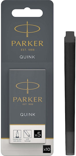 Parker 10 Ersatz- und Füllfederhaltertinten für Stift Schwarz