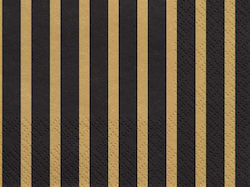 Servietten 33x33cm. Schwarz 20Stück
