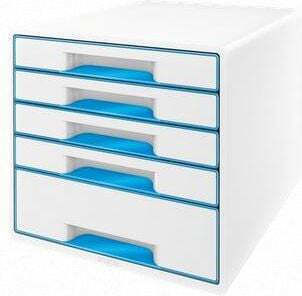 Leitz Schreibtischschublade 5 Positionen mit Schloss 27x36.3x28.7cm Blau