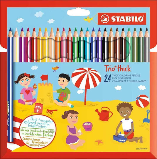 Stabilo Trio Farbstift-Set mit dicker Spitze 24Stück Packung von 1 Verpackungen