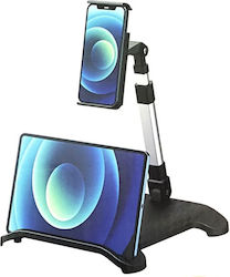 Suport universal pentru telefon și tabletă Zola, reglabil în înălțime telescopică 22-30 cm, negru