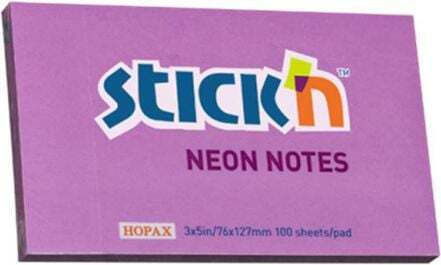 Stick'N Αυτοκόλλητα Χαρτάκια Σημειώσεων σε Κύβο Μωβ 12.7x7.6εκ.