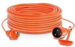 Waterproof Extension Cable Cord 3 x 1mm²/10m Orange