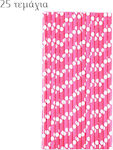 Straws Paper Pink 25pcs