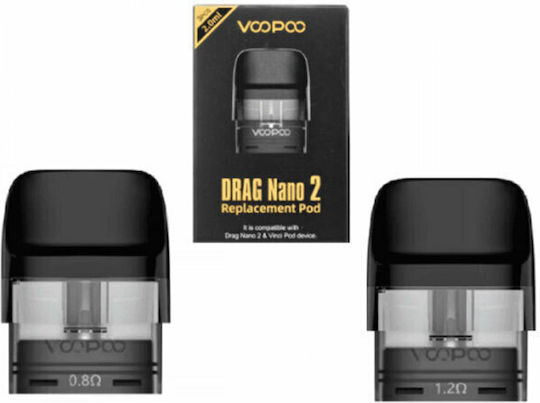 Voopoo Nano 2 Ersatz-Pod in Transparent Farbe 2ml mit Widerstand 0.8ohm 1Stück