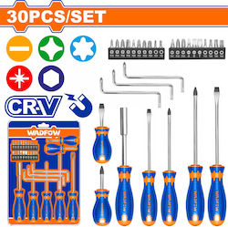 Wadfow Set 30 Magnetic Screwdrivers with 30 Interchangeable Tips