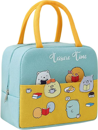 Amber School Insulated Hand Lunch Bag 7lt Blue 19 x 11 x 23cm