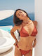 Set Bikini Τριγωνάκι με Ελαφριά Ενίσχυση & Brazil Πορτοκαλί