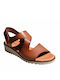 Damenplattformen Tabac Braun