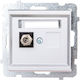Ospel TV-Buchse in Silber Farbe GPA-1RF/M/38