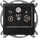 Ospel TV Antenna Socket in Black color GPA-YS/m/33