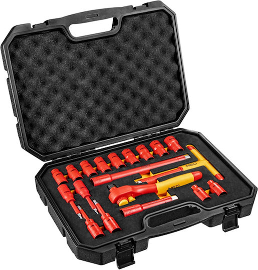 Neo Tools Ratschen- & Steckschlüssel-Sets 19Stück