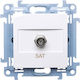 Kontakt-Simon TV Antenna Socket Terminal in Whi...