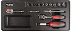 Proline 58703 Set Cheie Tubulară cu Chei Cu Clichet