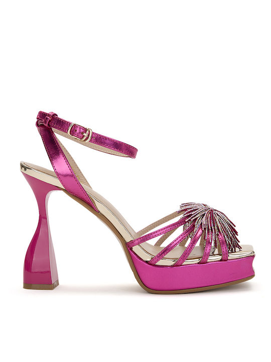 Versace Piele Sandale dama in Culorea Violet