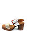 Leder Sandalen Gold