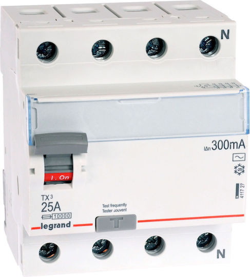 Legrand Phase 4-Pole Earth Leakage Relay 25A 400V