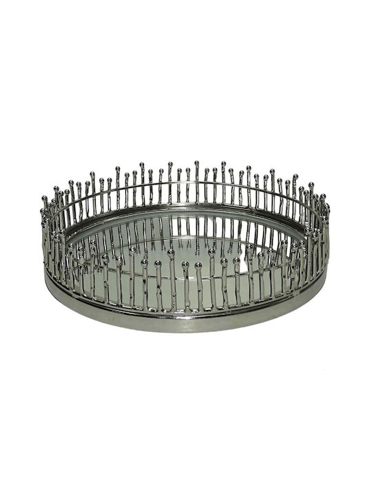 Cor Mulder Tavă Decorativă Metal Rotundă cu oglindă 1buc