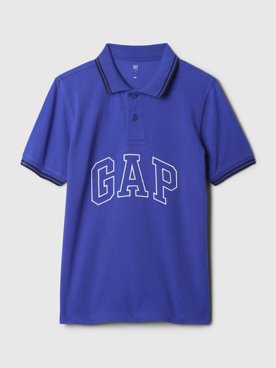 GAP Παιδικό Polo mosaic blue Logo