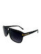 V-store Men's Sunglasses with Black Plastic Frame and Black Gradient Lens 5178-01