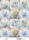 Maja's Memories Hârtie de orez Decoupage Blue