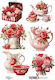 Maja's Memories Hârtie de orez Decoupage Red