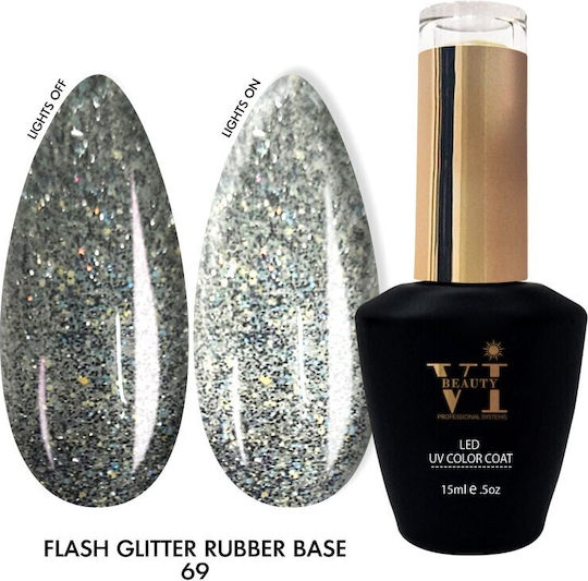Beauty VI Ημιμόνιμο Βερνίκι Νυχιών Disco Flash Glitter 69 με Glitter 15ml