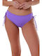 Damen Badehose Bluepoint Bikini Bottom Solids Raffung Lila
