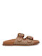 JK London Women's Flat Sandals in Beige Color