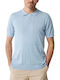Polo Short Sleeve Blouse Skyblue
