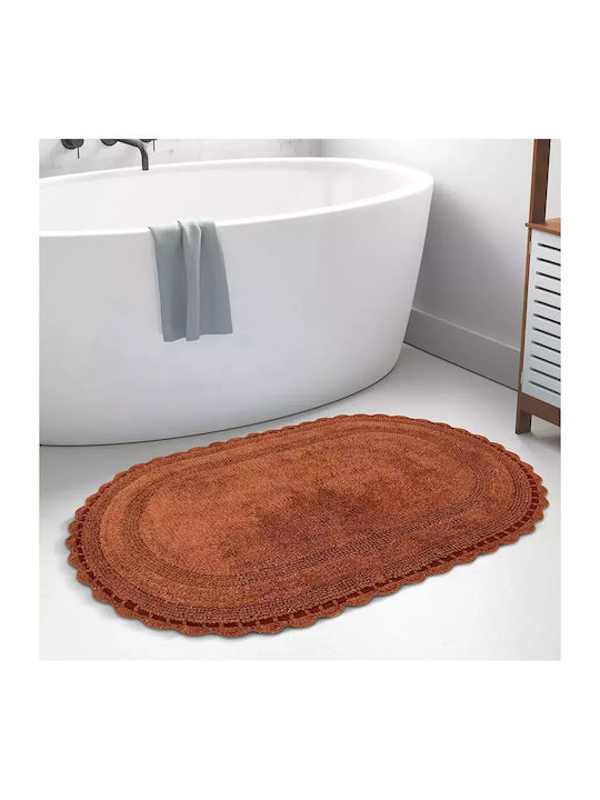 Lino Home Covoraș de Baie Bumbac Oval Libata 2500000785 Teraccota 50x80buc