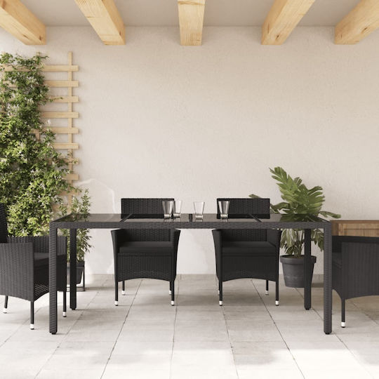 Table Free Standing 190x90x75cm Black