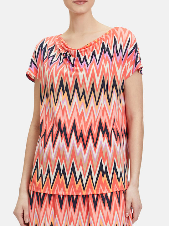 Betty Barclay Women's Blouse Short Sleeve Drape Multicolour