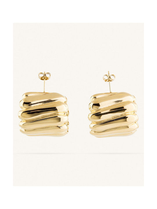 StanStefan Earrings Hoops made of Steel Gold Plated