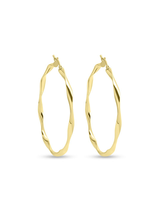 Earrings Hoops made of Gold 14K