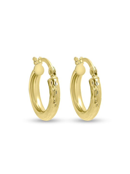 Earrings Hoops made of Gold 9K