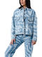 Women's Short Sports Jacket for Winter Blue
