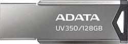 Adata Uv350 128GB USB 3.2 Stick Ασημί