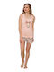 PijaMood Sommer Damen Pyjama-Set Soft Pink