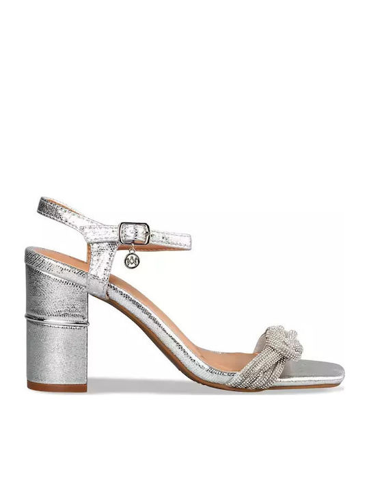 Envie Shoes Сандали с Камъчета Сребристи