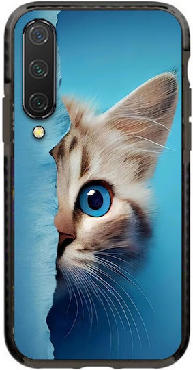 Halbes Katzen-Gesicht Handyhülle 91932 Bunte Design Xiaomi Mi 9 Lite