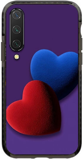 Husă pentru telefon mobil cu două inimi, design 91882, colorată, pentru Xiaomi Mi 9 Lite
